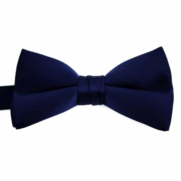 Navy Blue Satin Bow Tie - Henderson Imports