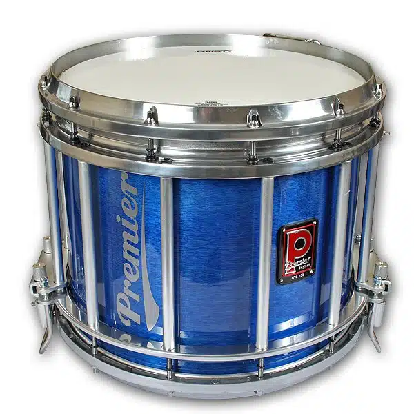 Premier HTS 800 Snare Drum with Sapphire Blue Lacquer & Polished Aluminum